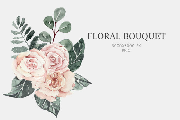 Beautiful Watercolor Floral with Pink Illustrations