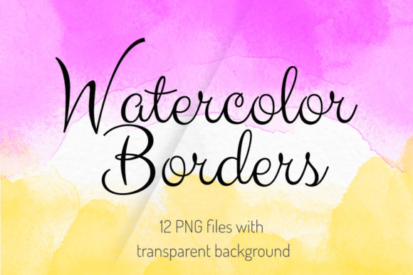Colorful Textured Watercolor Borders