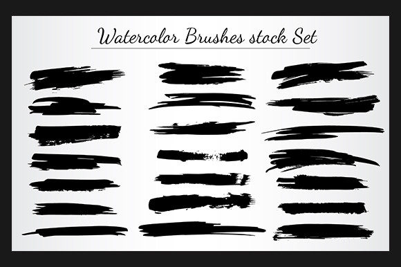 Hand Made Watercolour Black Brush Set for Illustrations