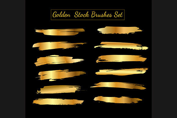 Hand Made Watercolour Gold Brush Set for Illustrations