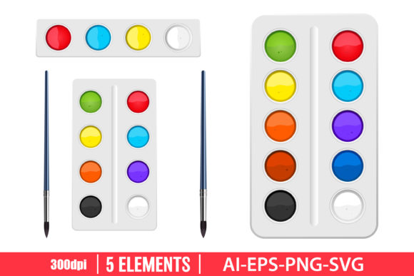 Watercolor Clipart Set Illustrations
