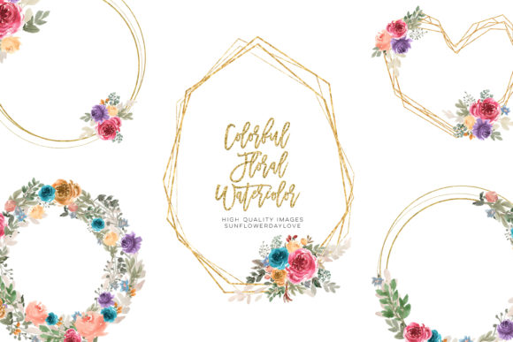 Watercolor Greenery Frame Clipart and Illustrations